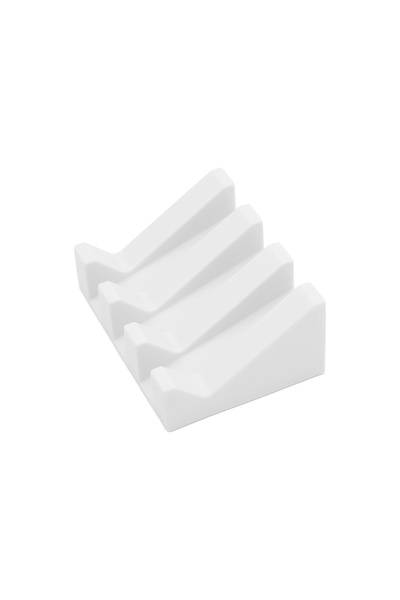 Choice طبق صابون تصريف من السيليكون قطعة واحدة أبيض، رف صابون تصريف تلقائي، ر...