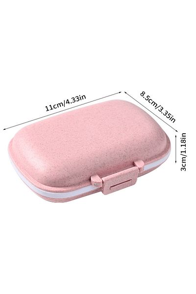 Choice 8GPill-Pink 8 Grids Organizer Container For Tablets Travel Pill box With Seal Ring Small Box For Tab