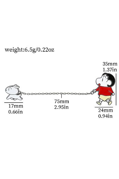 Hot Toys Crayon Shin-chan Crayon Shin-Chan Cartoon Cute Metal Enamel Badge Walking Dog Fun Brooch Clothing Ac