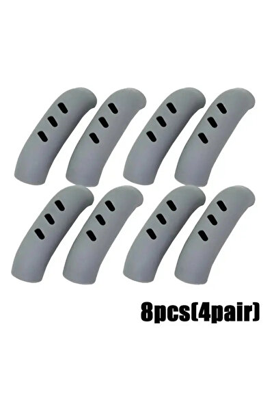 Choice 8 pcs gray Silicone pot handle cover, insulation cover, pot ear clip, anti slip steamer, pot handle
