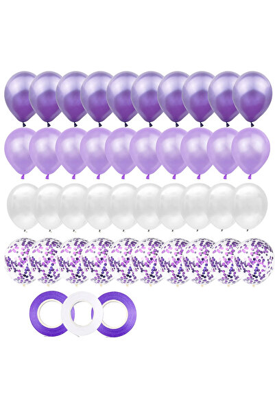 Choice 40 قطعة من بالونات اللاتكس الهوائية والهيليوم الأرجوانية مقاس 12 بوصة ...