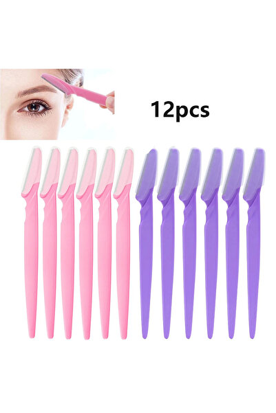 Choice8 C514-6 pink 6Purple 6/12Pcs Mix Color Eyebrow Razor Women Face And Bo...