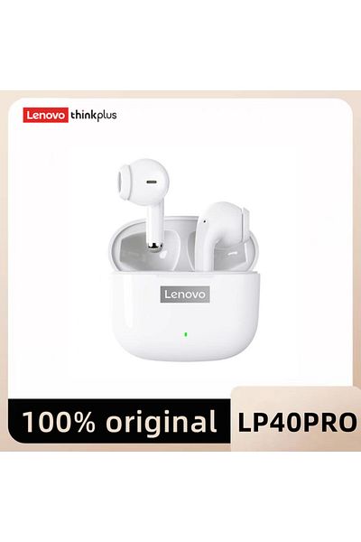 Choice LP40PRO white Original Lenovo LP40 Pro TWS Earphones Wireless Bluetooth 5.1 Sport Noise Reduction He
