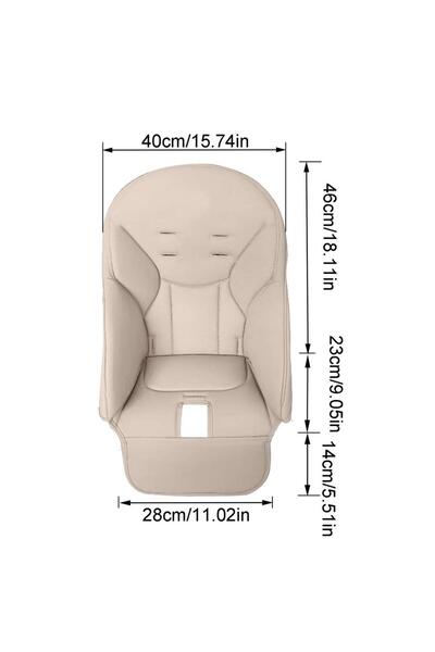 Choice غطاء كرسي طعام بيج من الجلد الصناعي، غطاء كرسي طعام للأطفال، غطاء مقعد...