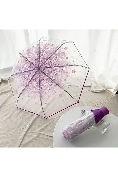 Choice Iron 8k Guizise Korean Umbrella Folding Cute Korean Mini Fresh Simple Sen Series Trifold Japanese Ch