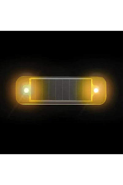 Choice22 5pcs Yellow Solar Power Warning Light for Car Motorcycles LED Flashl...