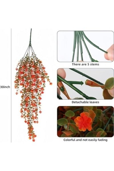 Choice Orange 1pcs 76cm Artificial Ivy Hanging Plants Fake Plant For Home Room Decor Garden Wedding Decorat