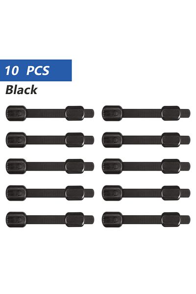 Choice 10 PCS Black Baby Safety Lock Drawer Child Safety Cabinet Locks Adhesive Cabinet For Drawer Door Lat