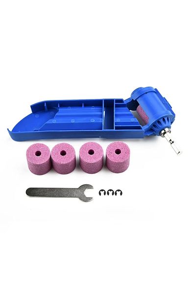 Choice 1 Set Portable Drill Bit Sharpener Sharpening Tool Drill Sharpener Wrench Corundum Grinding Wheel...