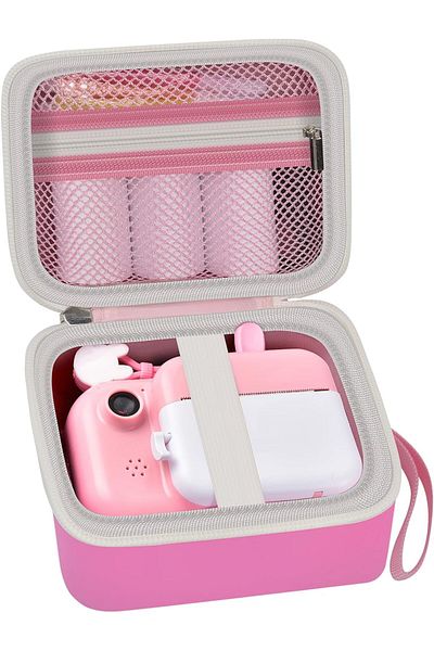 Choice Pink Kid Camera Case Compatible with Instant Camera for Kids Digital Video Cameras Storage Holder Ba