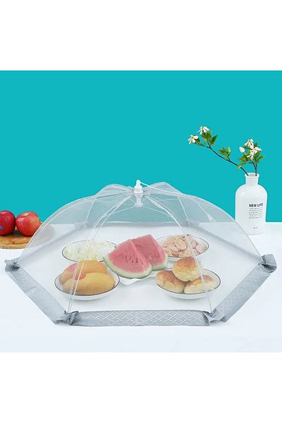 Choice 60cm grey Foldable Food Covers Dining Table Mesh Cover Home Anti Fly Mosquito Tent Umbrella Picnic P