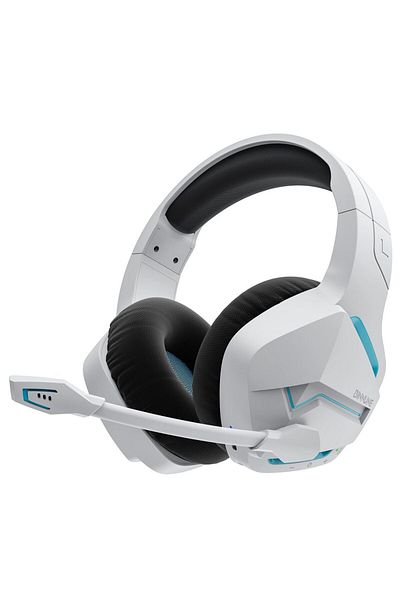 Choice White BINNUNE BW01 Wireless Gaming Headset for PC PS4 PS5 Playstation 4 5, 2.4G Wireless Bluetooth