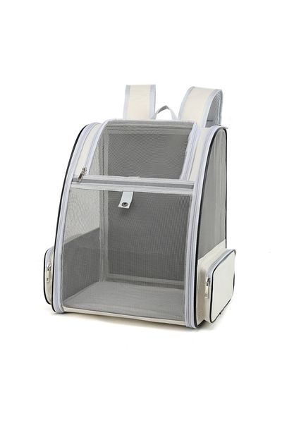 Choice Beige Pet Cat Carrier Bag Outdoor Travel Backpack for Cats Small Dogs Breathable Cat Carrying Bag Su