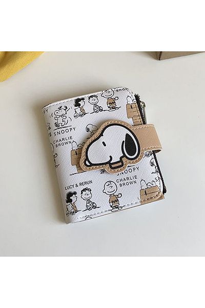 Choice Snoopy Purse Snoopy Pu Purse Anime Zipper Coin Wallet Cartoon Student Id Holders Multi Slot Bag Fash