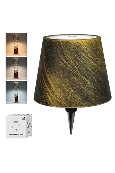 Choice Bronze A Wireless Bottle Table Lamp Touch Control of 3 Colors and Stepless Dimming Night Lamp For Ba