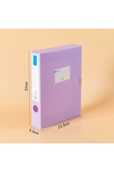 Choice PURPLE Morandi file box, A4 folder, file box, Velcro fastener storage bag, data book, office storage