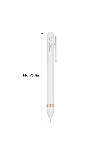 Choice قلم ماسي أبيض برأس مسمار دوار 4 في 1 لتزيين الأظافر