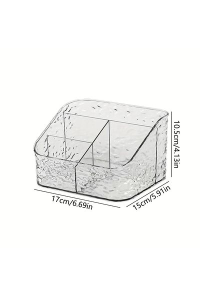 Choice white 4-Compartment Acrylic Cosmetic Storage Organizer Transparent Makeup and Skincare Product Holde