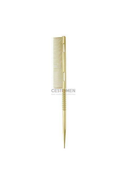 Choice Gold New Design Rat Tail Aluminium Styling Comb Professional Barber Heat Resistant Men Hair Combs Sa