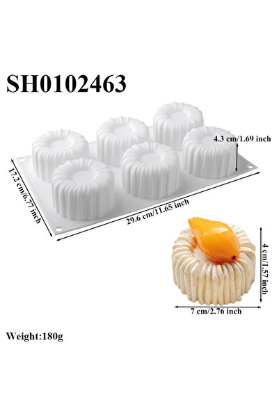 Choice SH0102463 قالب كيك موس بتصميم أسطواني على شكل لفائف مكون من خلية واحدة...