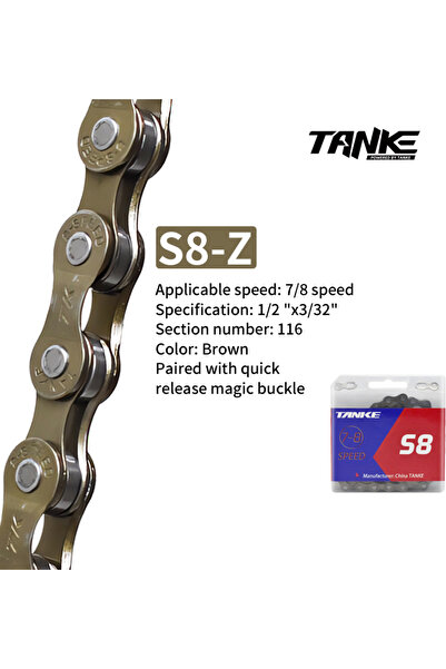 Choice سلسلة دراجة S8-Brown TANKE S8 S9 S10 S11 S12 سلاسل دراجات الطرق الجبلي...