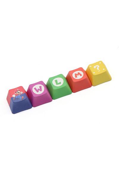 ZUIDID Mario OEM Profile PBT 5pcs keycaps for MX Mechanical Gaming keyboard Gamers Computer KeyCap Color Ma