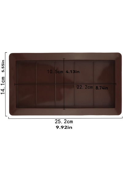Choice قالب شوكولاتة مستطيل من السيليكون مكون من قطعة واحدة، أداة ساندويتش يدوية منزلية الصنع من السيليكون الصالح للأكل