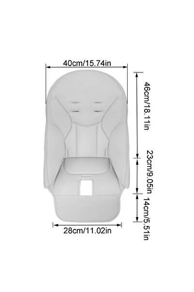 Choice غطاء كرسي طعام رمادي من الجلد الصناعي، غطاء كرسي طعام للأطفال، غطاء مق...