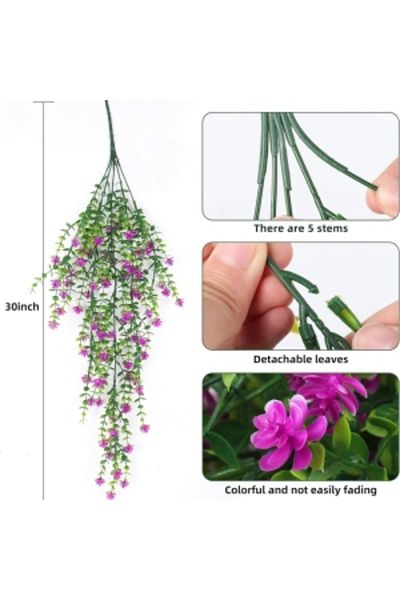 Choice Purple 1pcs 76cm Artificial Ivy Hanging Plants Fake Plant For Home Room Decor Garden Wedding Decorat