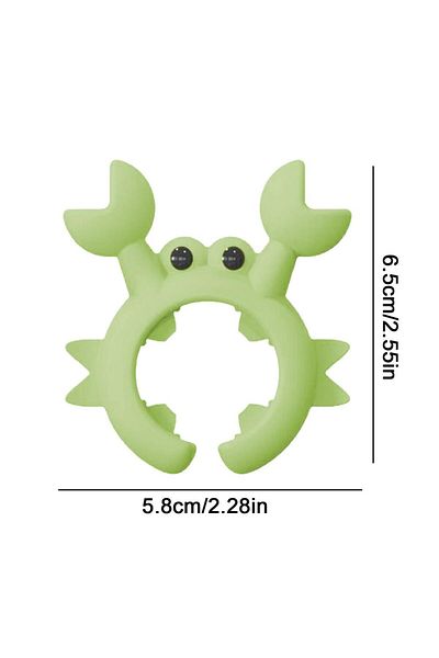 Choice light green Utensil Rest Crab Shaped Silicone Utensil Rest Countertop Ladle Holder Anti-Overflow Sto