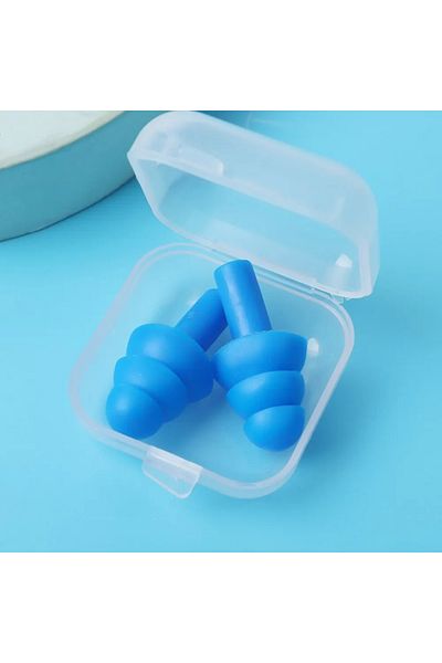 Choice Blue 1Pairs Soft Silicone Earplugs Waterproof Swimming Ear Plugs Reusable Noise
