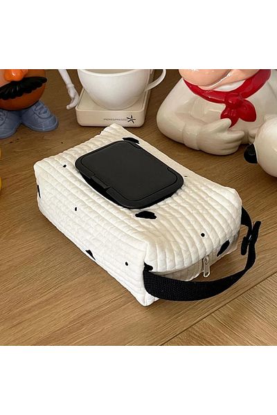Choice Black Cartoon Animal Flip Cover Tissue Box Wet Wipes Case Car Hanging Bag Paper Holder Storage Remov