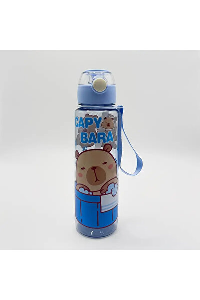Choice 700ml Clear Blue 700ml Leak-Proof Water Bottle Visually Appealing Bear Water Bottle with Carry Strap
