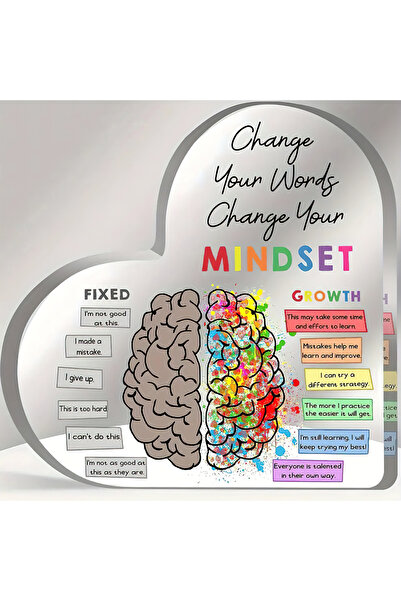 Choice Q210 ديكور الصحة النفسية، لافتة أكريليك على شكل قلب لتأكيدات العلاج ال...