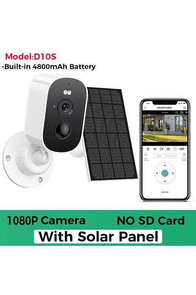 Choice 1080P NO SD Card 1080P WiFi Camera Solar Outdoor Wireless Battery Powered Bullet Security Camera PIR
