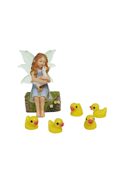 Choice مجموعة واحدة من جنية الزهور متعددة الألوان تحمل منظرًا طبيعيًا للبط، د...