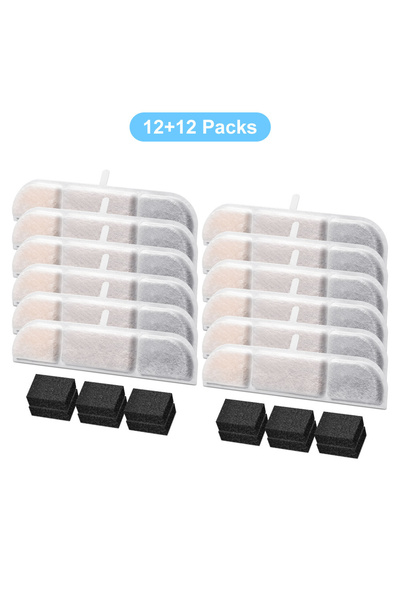 Choice 12 قطعة من الفلاتر، 12 قطعة من ملحقات فلتر موزع مياه الحيوانات الأليفة مناسبة للحيوانات الأليفة الصغيرة من Qingquan