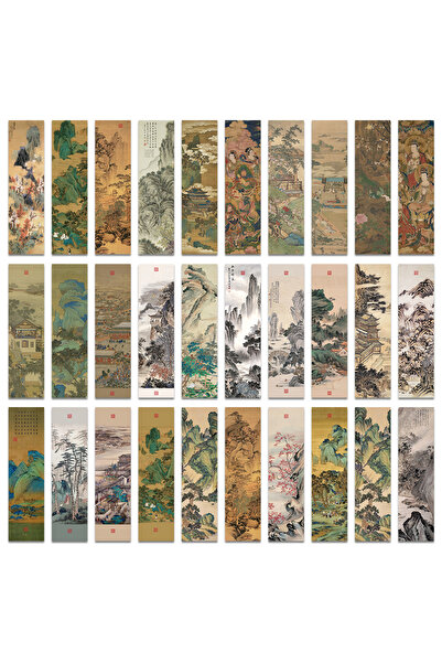 Choice 30 قطعة 30 قطعة من علامات مرجعية للخط والرسم الصيني وزخرفة الشعر بالرس...