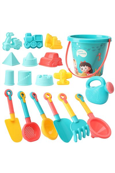 Choice 18pcs Children Beach Toys Summer Outdoor Games Sand Play Plastic Bucket Watering Bottle Shovels Kids