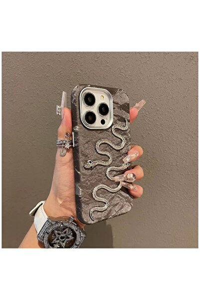 Zebana حافظة متوافقة مع هاتف Apple iPhone 12 Pro من قماش Zebana Serpent المخم...