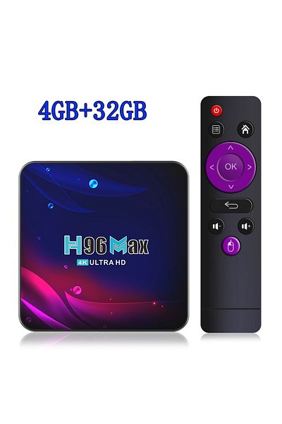 Choice EU Plug 4GB 32GB H96 Max V11 Smart TV BOX Android 11 Quad Core 4GB RAM Rockchip 3318 4K Google 3D Vi