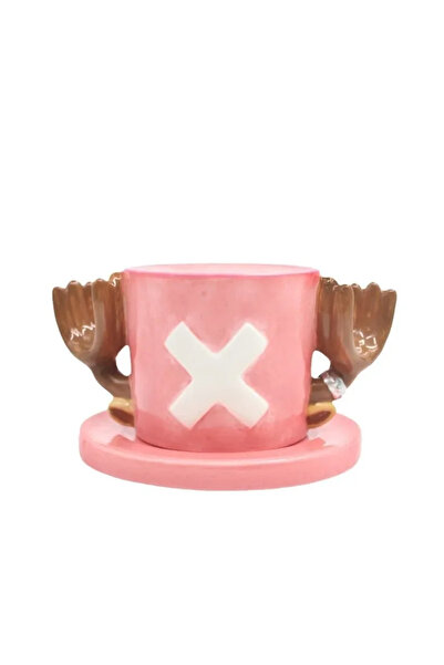 Choice كوب قهوة أنمي تشوبر سعة 250 مل مع صحن بتصميم إبداعي لوفي إيس سابو قبعة الإخوة الثلاثة على شكل سيراميك