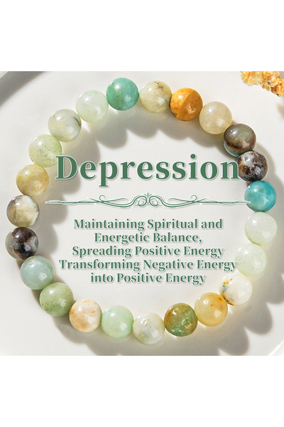 Choice سوار كريستالي لعلاج الاكتئاب من الطراز B، قطعة واحدة. عقيق شجيري. يُخف...