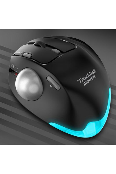 Choice Wired Blackball Wireless Bluetooth Trackball Mouse 2.4g Rgb Ergonomic Rechargeable Rollerball Mice 3