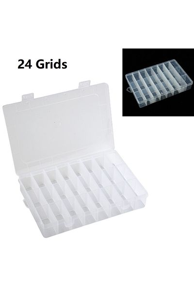 Choice A 24 Grids Compartment Plastic Storage Box Screw Holder Case Organizer Container For Craft Parts Me.