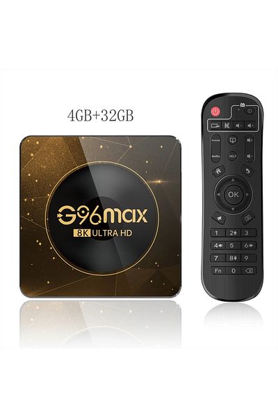 Choice صندوق تلفاز ذكي G96max A13 8K UHD يعمل بنظام أندرويد 13 مزود بمقبس من الاتحاد الأوروبي وذاكرة 4 جيجابايت و32 جيجابايت وواي فاي 6 ونقل سريع ومستقر للوسائط
