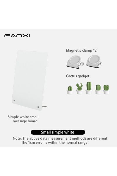 Choice Small white set Magnetic Bulletin Board with Stand Magnetic Board for Tabletop with Magnetic Clamp M
