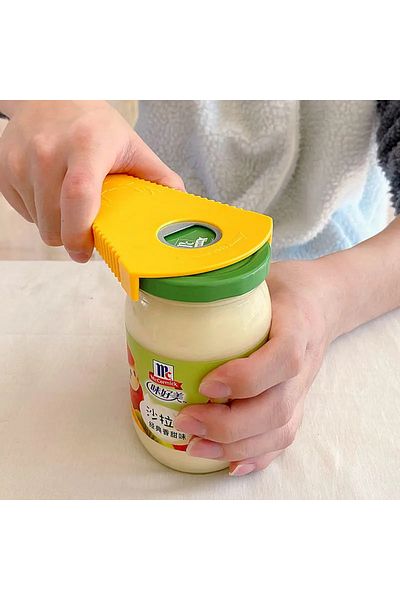 Choice Yellow Can Opener Multifunctional Bottle Opener Jar Opener for Beer Coke Jam Beverage