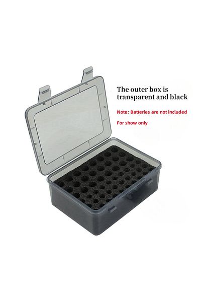 Choice Transparent Black Portable Household Battery Storage Rack For 54 Aa Batteries Garage Container Drawe
