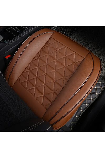 Choice Brown 1pc New Front Car Seat Cover PU Leather Cars Seat Cushion Automobiles Seat Protector Universal